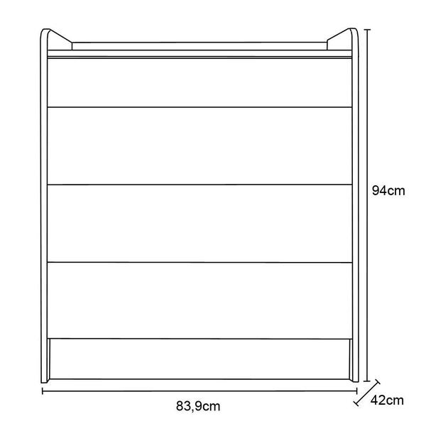 Imagem de Quarto Infantil com Guarda Roupa 2 Portas 3 Gavetas com Cantoneira, Berço e Cômoda Trocador Doce Sonho Branco - Qmovi