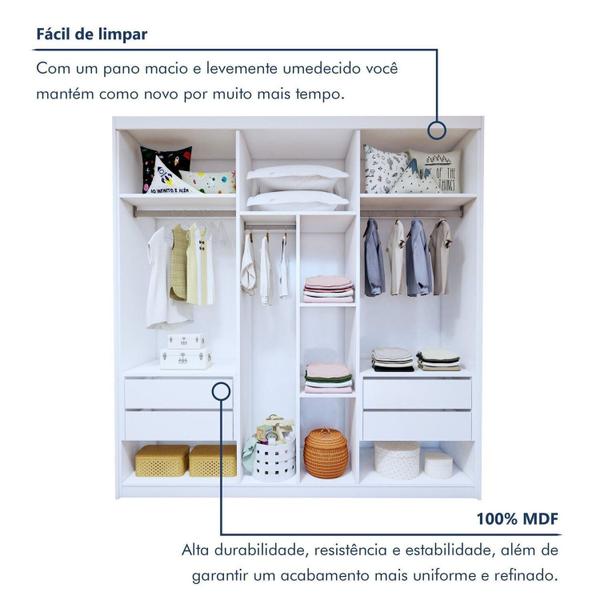 Imagem de Quarto Infantil Completo Closet Miami e Beliche Trend Branco