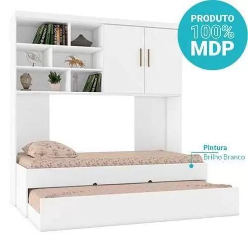 Imagem de Quarto Infantil Completo com Bicama, Guarda-Roupa e Armário Aéreo - Phoenix Baby