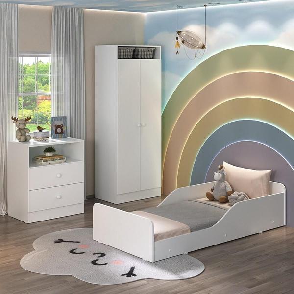 Imagem de Quarto Infantil Completo Com Colchão Incluso Liz Multimóveis Branco