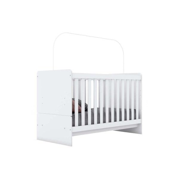 Imagem de Quarto Infantil Completo Labirinto 3 Peças (1 Guarda Roupa + 1 Berço + 1 Cômoda) QI58 Rústico/Branco - Henn