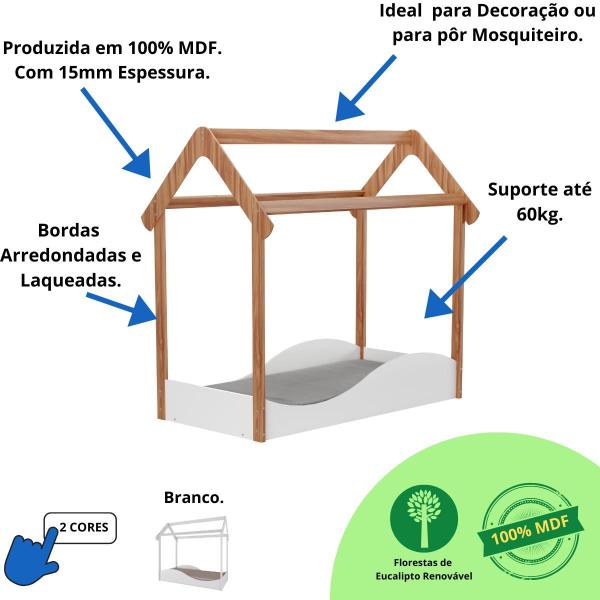 Imagem de Quarto Infantil Completo Mini Cama Montessoriana Uli Cômoda 1 Porta 4 Gavetas Bolinha 100% MDF