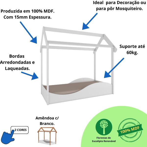 Imagem de Quarto Infantil Completo Mini Cama Montessoriana Uli Gaveteiro Smim  3 Gavetas 100% MDF Perobas