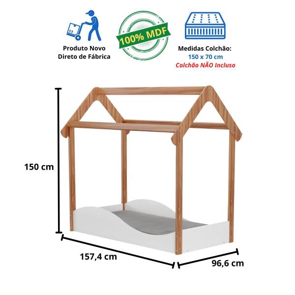 Imagem de Quarto Infantil Completo Mini Cama Montessoriana Uli Gaveteiro Smim  3 Gavetas 100% MDF Perobas