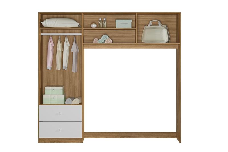 Imagem de Quarto  Infantil Conjugado Sophia Berço e Comoda Com Colchão Nature Branco Peternella