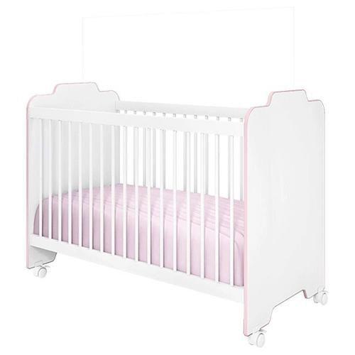 Imagem de Quarto Infantil Conjugado Ternura Rosa - Guarda-Roupa e Berço - Peternella