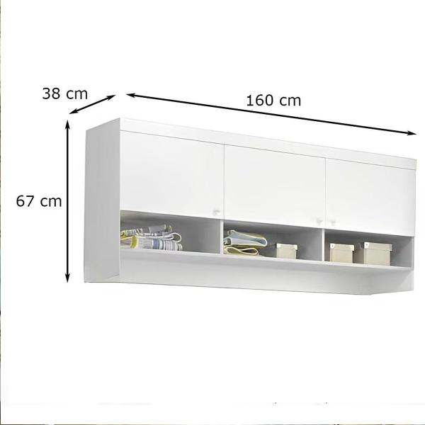 Imagem de Quarto Infantil Eloísa Guarda Roupa 2 Portas Cômoda e Modulo Aereo