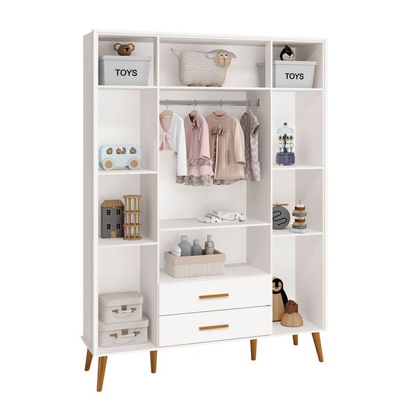 Quarto Isis Berço Americano 2 em 1 + Comoda Gaveteiro + Guarda Roupa Isis Retrô 4 Portas 2 Gavetas Branco Fosco - Reller Imagem de Quarto Isis Berço Americano 2 em 1 + Comoda Gaveteiro + Guarda Roupa Isis Retrô 4 Portas 2 Gavetas Branco Fosco - Reller