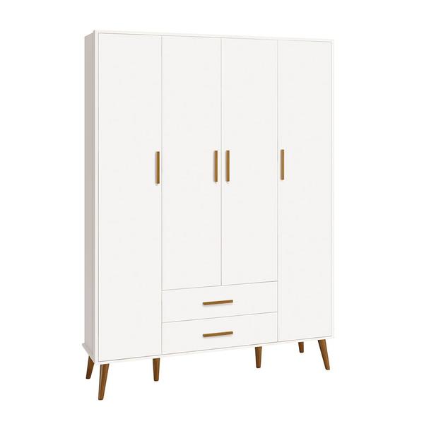 Quarto Isis Berço Americano 2 em 1 + Comoda Gaveteiro + Guarda Roupa Isis Retrô 4 Portas 2 Gavetas Branco Fosco - Reller Imagem de Quarto Isis Berço Americano 2 em 1 + Comoda Gaveteiro + Guarda Roupa Isis Retrô 4 Portas 2 Gavetas Branco Fosco - Reller