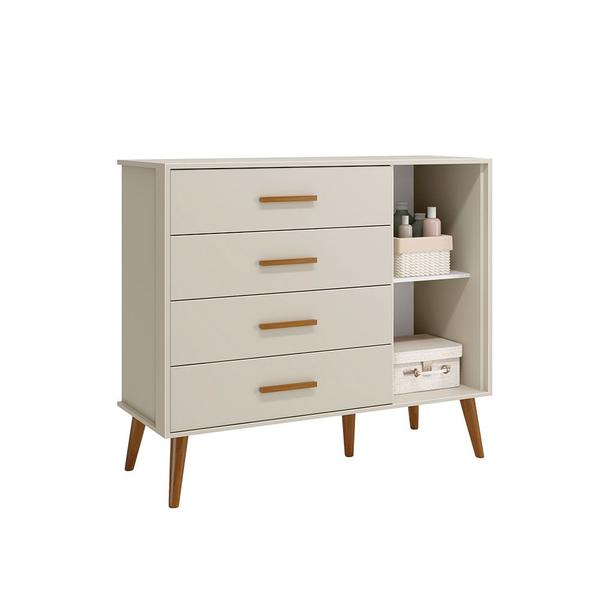 Quarto Isis Berço Americano 2 em 1 + Comoda Sapateira + Guarda Roupa Isis Retrô 3 Portas 2 Gavetas Areia Fosco - Reller Imagem de Quarto Isis Berço Americano 2 em 1 + Comoda Sapateira + Guarda Roupa Isis Retrô 3 Portas 2 Gavetas Areia Fosco - Reller