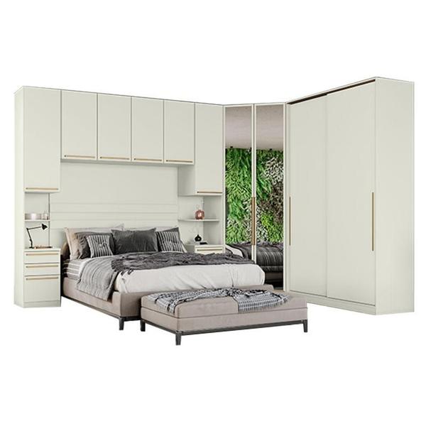 Imagem de Quarto Modulado Casal Ambiente 5 Seletto 5 Peças Areia - Henn