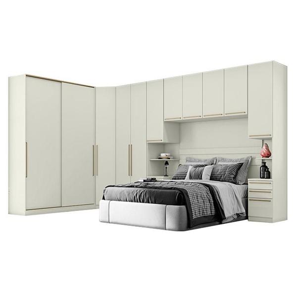 Imagem de Quarto Modulado Casal Ambiente 6.2 Seletto 6 Peças Areia - Henn