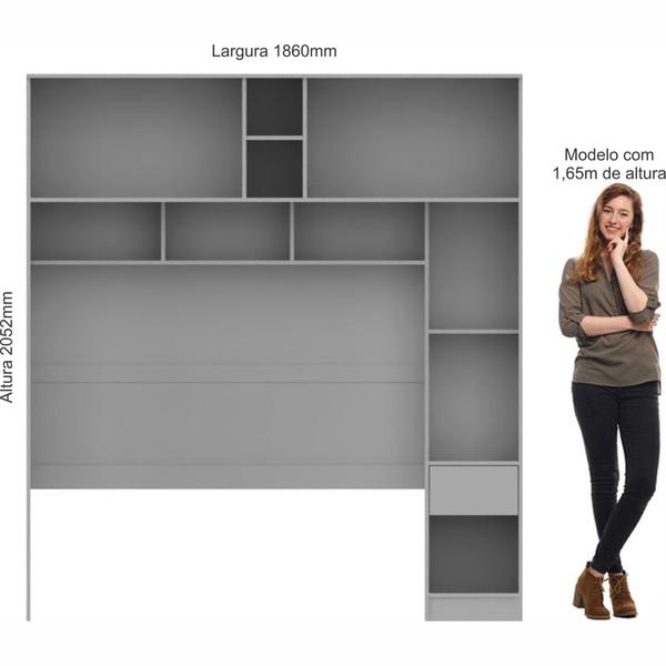 Imagem de Quarto Modulado Casal Urban com 8 Portas - Níquel