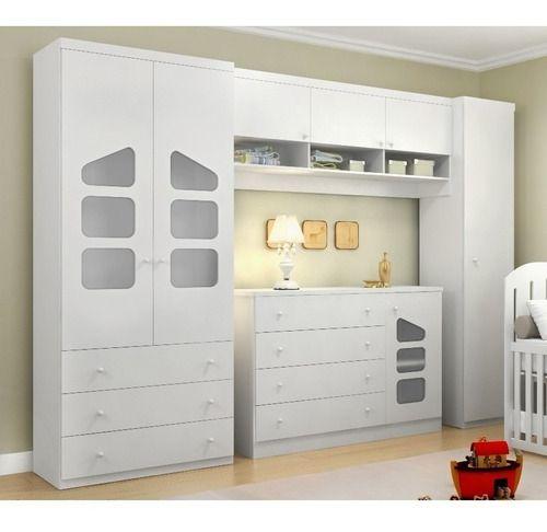 Imagem de Quarto Modulado Infantil Eloisa 3 Portas, Ponte Aérea e Cômoda - Phoenix Baby