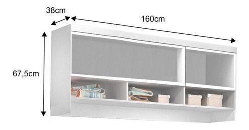 Imagem de Quarto Modulado Infantil Eloisa 3 Portas, Ponte Aérea e Cômoda - Phoenix Baby