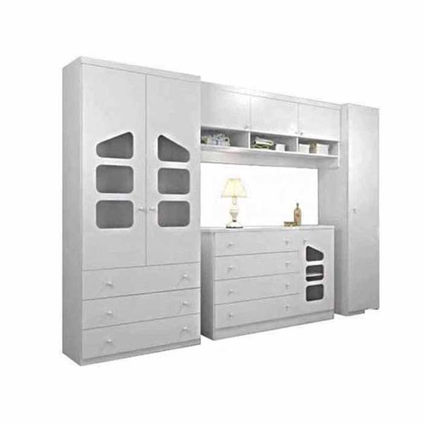 Imagem de Quarto Modulado Infantil Eloisa 4 Peças Branco - Phoenix Baby