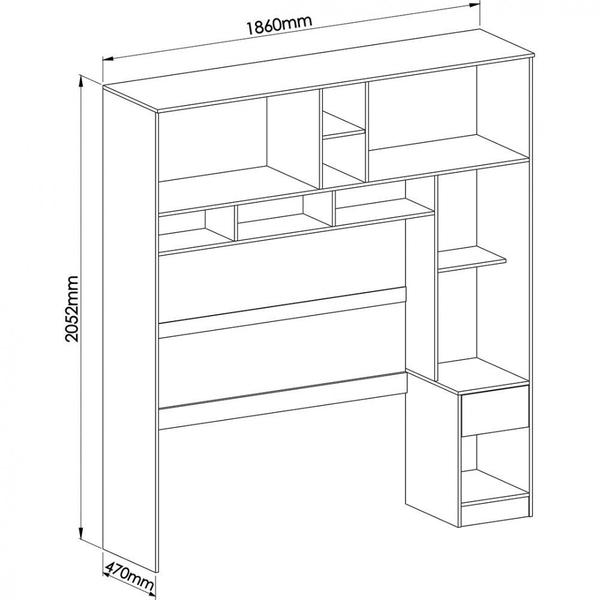 Imagem de Quarto Modulado Móveis Castro 3 Peças