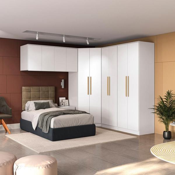 Imagem de Quarto Modular Kappesberg Adapt Branco 6 Peças 260cm x 256cm