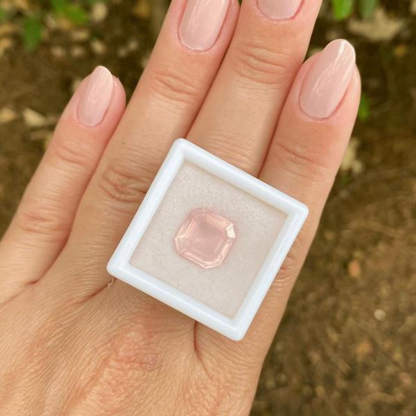 Imagem de Quatzo Rosa Asscher 4,38ct