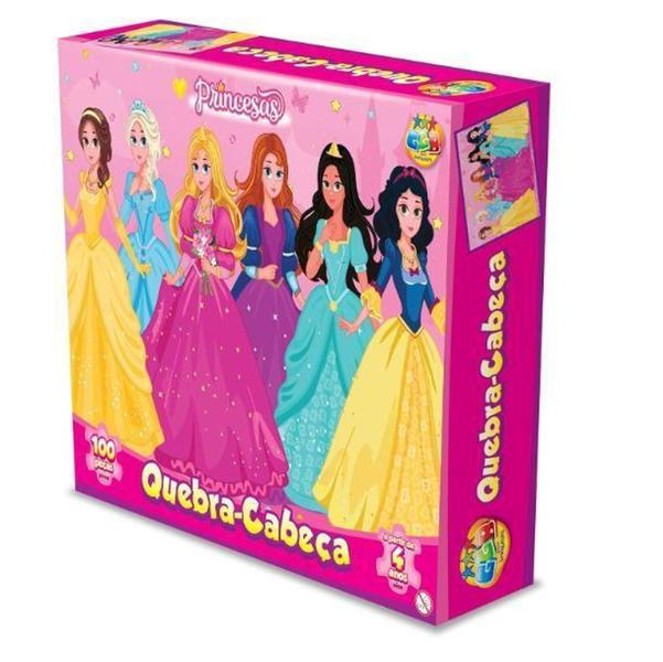 Imagem de Quebra Cabeça 100 Pcs Infantil Princesa +4Anos - Ggb