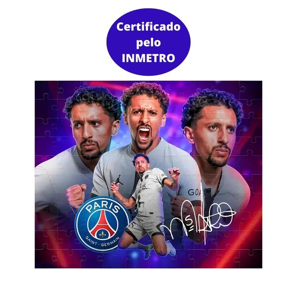 Imagem de Quebra-Cabeça 100 Peças Marquinhos Coleção PSG futebol brinquedo Mimo Toys - 2308