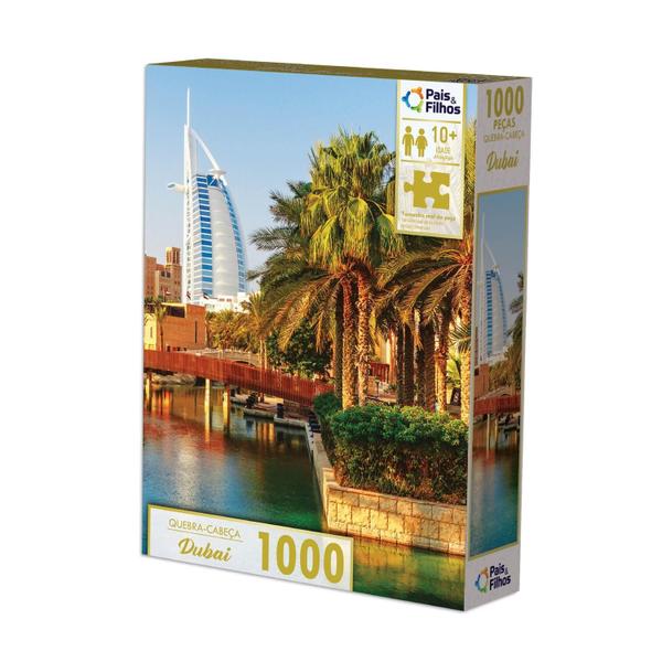 Imagem de Quebra cabeça  1000 peças imagem de  dubai  puzzle colorido