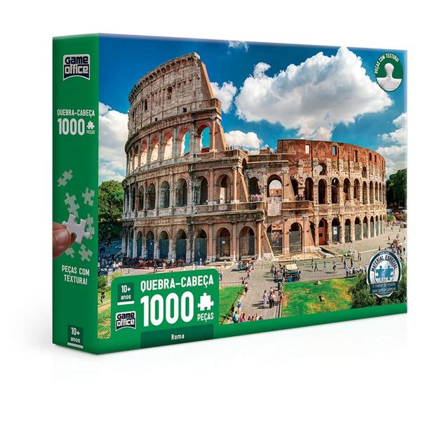 Imagem de Quebra Cabeça 1000 Peças Roma Itália Puzzle Game Office - Toyster