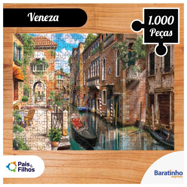 Imagem de Quebra-Cabeça 1000 Peças Veneza Itália Puzzle Pais e Filhos