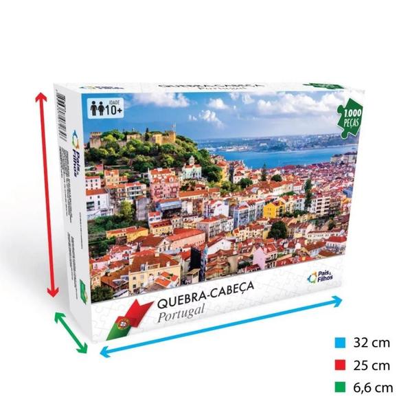 Imagem de Quebra Cabeça 1000Pçs Puzzle Paisagem Cidade Portugal Europa