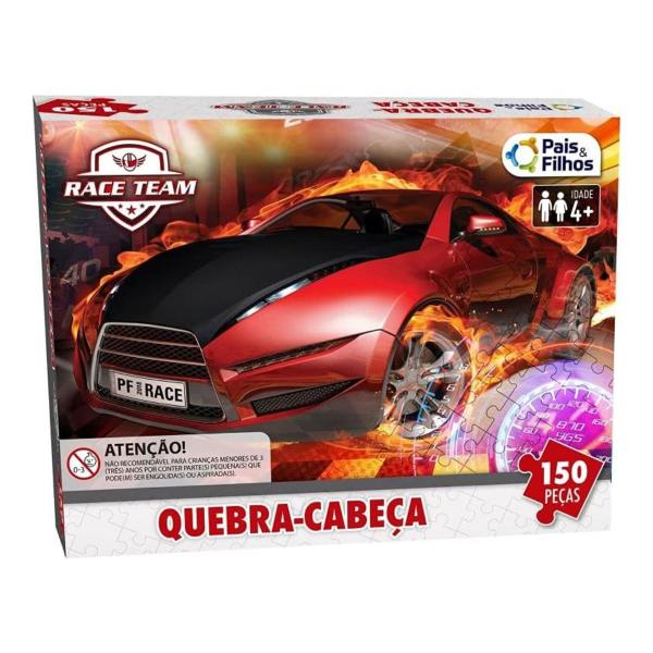 Imagem de Quebra-Cabeça 150 peças Race Team / Carro - Pais e Filhos