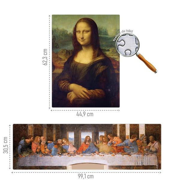 Imagem de Quebra Cabeça 2 Em 1 Puzzle Coleção Obras De Arte Leonardo Da Vinci - Toyster