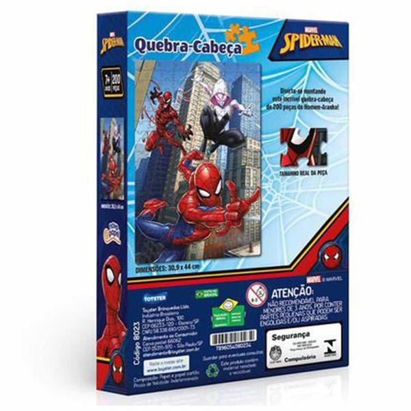 Imagem de Quebra-Cabeça - 200 Peças - Marvel - Spiderman - Toyster