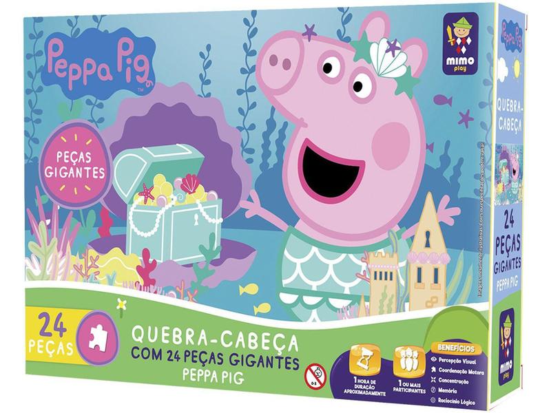 Imagem de Quebra-cabeça 24 Peças Peppa Pig Tesouro  - Encantando Mimo Toys