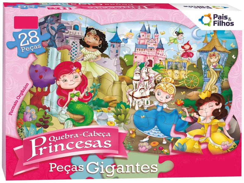 Imagem de Quebra-cabeça 28 Peças Princesas - Pais & Filhos