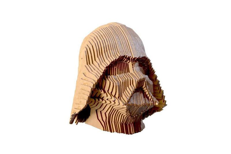 Imagem de Quebra Cabeça 3D Darth Vader Busto Mdf 3Mm Natural - Darama