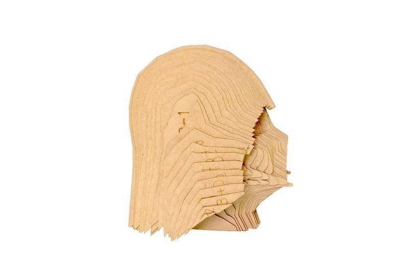 Imagem de Quebra Cabeça 3D Darth Vader Busto Mdf 3Mm Natural - Darama