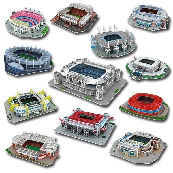 Imagem de Quebra-Cabeça 3D de Estádio de Futebol em Papel - Brinquedo Educativo DIY para Crianças