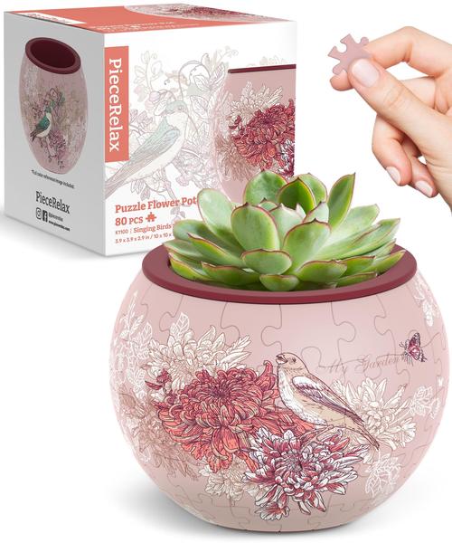 Imagem de Quebra-cabeça 3D Planter PieceRelax Singing Birds & Flowers Small