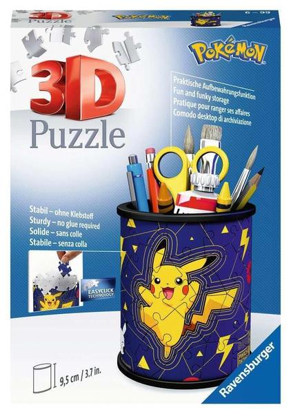 Imagem de Quebra-cabeça 3D Ravensburger Pokémon Pencil Pencil Pencil Pot 54 peças