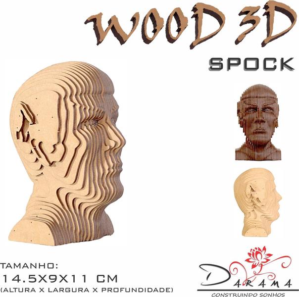 Imagem de Quebra Cabeça 3D Spock Decoração Ornamento Enfeite