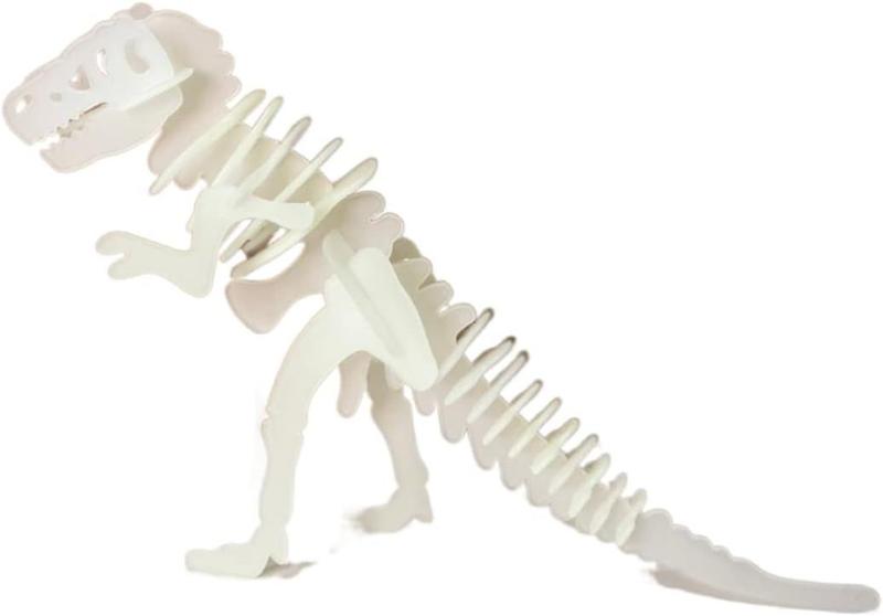 Imagem de Quebra Cabeça 3D T Rex Brilha No Escuro 25 Peças Bate Bumbo