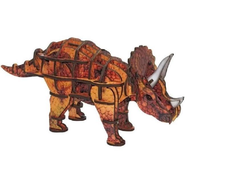 Imagem de Quebra-Cabeça 3D Triceratops 52 Peças