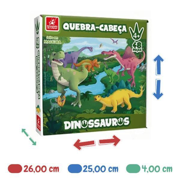 Imagem de Quebra-Cabeça 48 peças Dinossauro Brincadeira de Criança