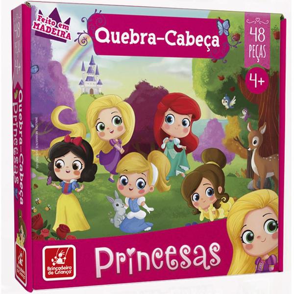 Imagem de Quebra-Cabeça 48 Peças Princesas Brincadeira de Criança