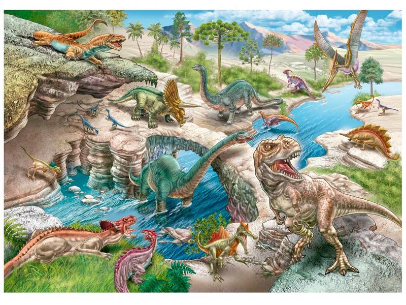 Imagem de Quebra-cabeça 48 Peças Puzzle Gigante Dinossauros