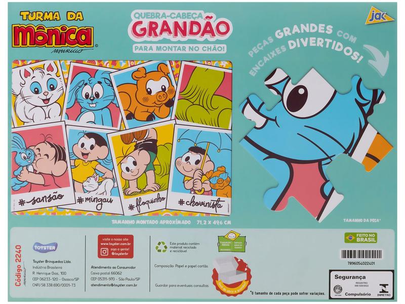 Imagem de Quebra-cabeça 48 Peças Turma da Mônica Grandão Jak