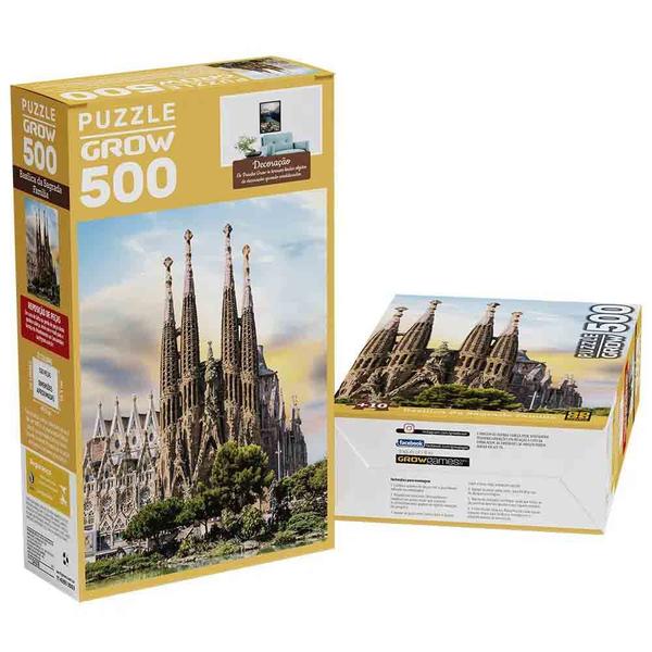 Imagem de Quebra-Cabeça - 500 Peças - Basílica da Sagrada Família - Grow