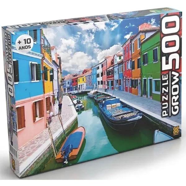 Imagem de Quebra Cabeça 500 Peças Canal de Burano 03457 Grow