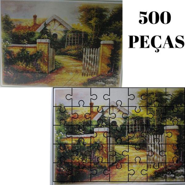 Imagem de Quebra-Cabeça 500 Peças Jogsaw Puzzle Casa Portao