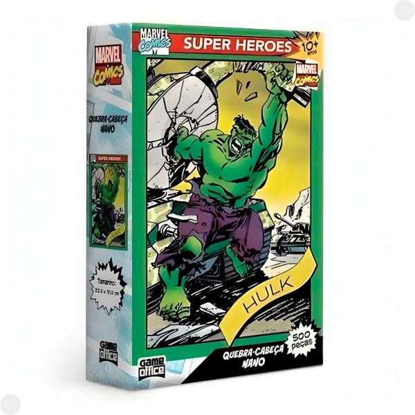 Imagem de Quebra-Cabeça 500 Peças Nano Comics Hulk Marvel 002957 - Toyster